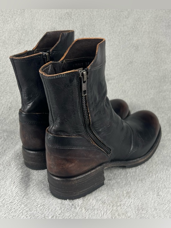 Shoto Women’s Handmade Italian Leather Boots EU 38 Dark Brown Patina Zips main image 4